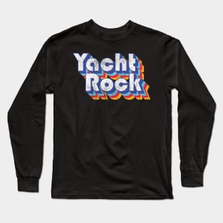 Psychedelic Fade Yacht Rock Party Boat Drinking design Long Sleeve T-Shirt